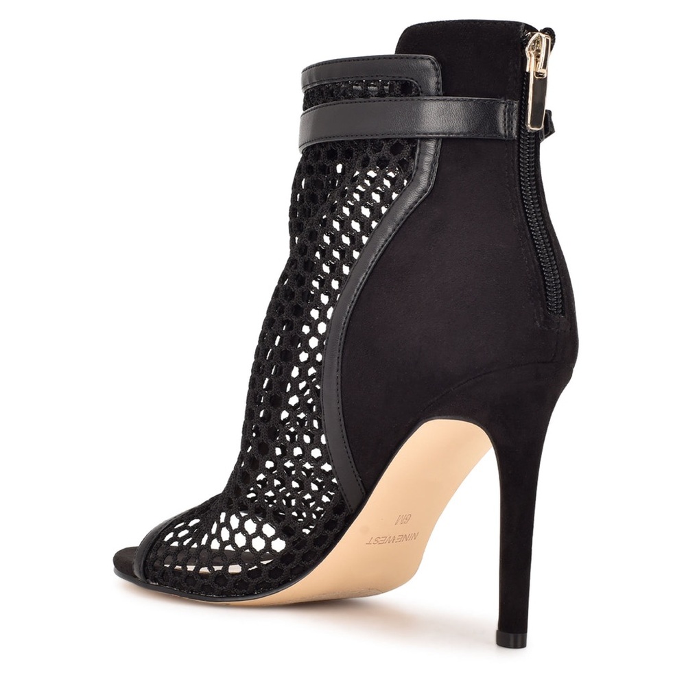 Ididit Mesh Peep Toe Booties